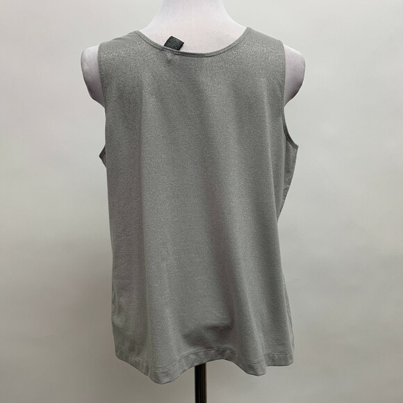 Additions by Chico’s Cardigan Tank Top 2 Large 12 Glittery Gray 2 Piece - Picture 10 of 12